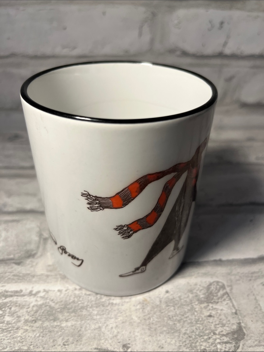 Penguin Ceramic coffee mug Red Accent Scarf Edward Gorey 10 oz - Picture 5 of 9